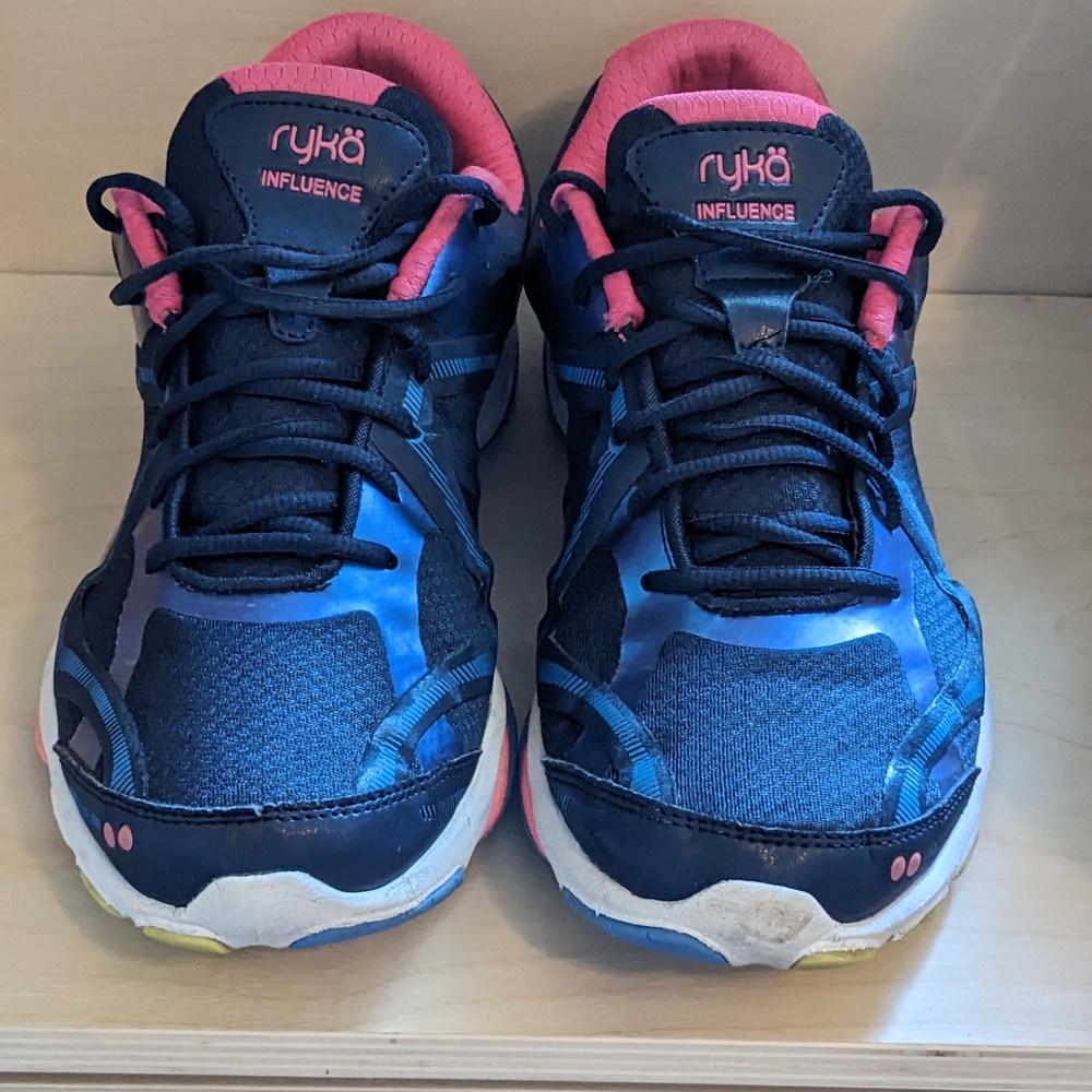 Ryka Influence Training Sneakers Blue/Pink – Women’s Size 10